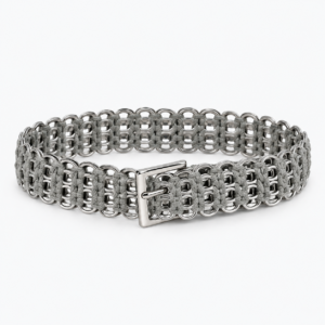Reworked Silver Pull-Tab Belt Handcrafted Design