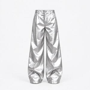 Silver Flow Wide-Leg Pants